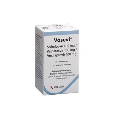 Gilead Sofosbuvir/ Velpatasvir/ Voxilaprevir Vosevi 400mg*28 viên Viêm gan C Đối với ung thư giai đoạn 1 2 3